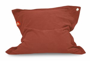 St. Tropez bordeaux rood rechthoekige zitzak dik ribfluweel voorkant staand