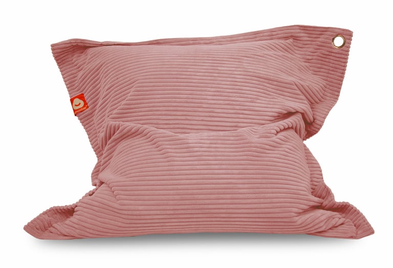 St.Tropez Rechthoekige Zitzak Roze Ribfluweel