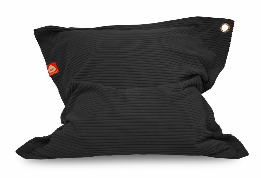 St. Tropez zwarte rechthoekige zitzak dik ribfluweel - Large voorkant staand