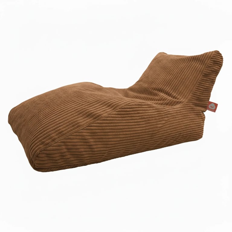 Bali-XL Lounge Zitzak Lichtbruin Ribfluweel