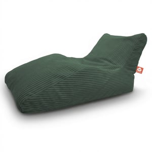 Bali XL Zitzak donkergroene zijkant dik ribfluweel whoober