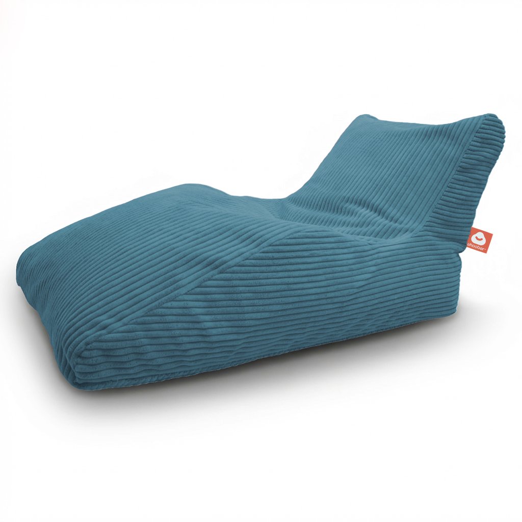 Bali-XL Lounge Zitzak Turquoise Ribfluweel Wasbaar