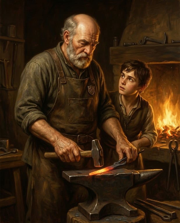 master-therin-master-therin-blacksmithing-with-apprent