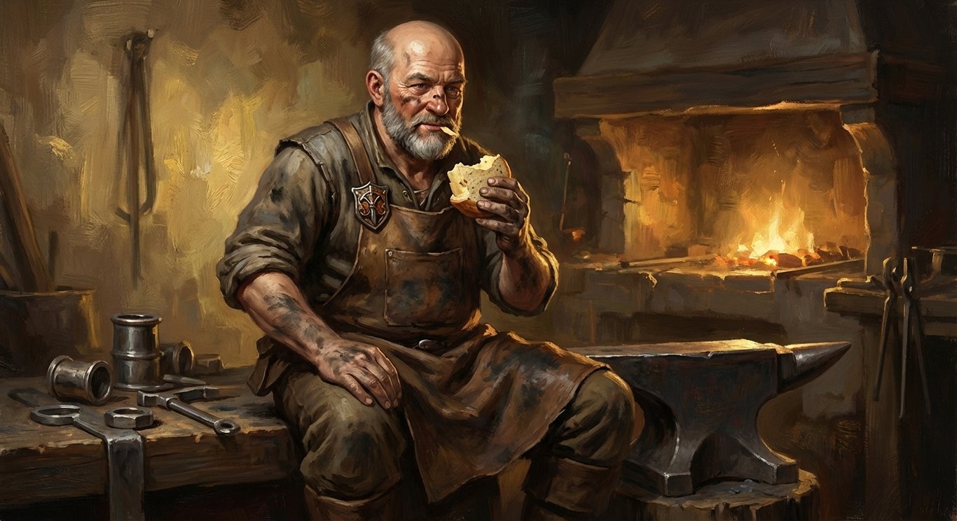 master-therin-master-therin-eating-bread-in-smithy-01