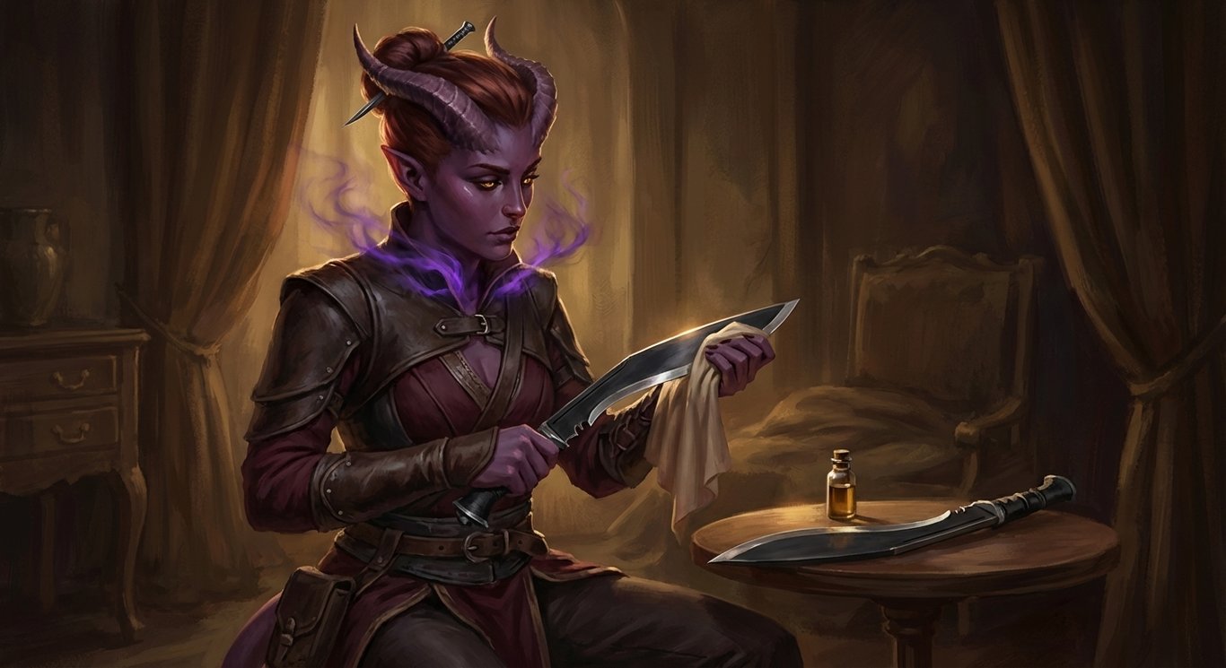 lyra-kestrel-polishing-the-kukris-11