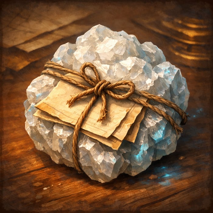 Salt Rock with Note