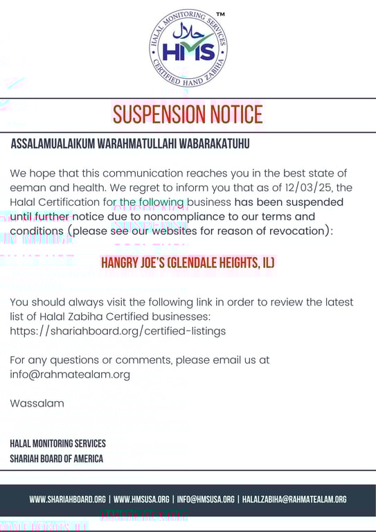 Hangry Joe's, Glendale Heights, (IL)