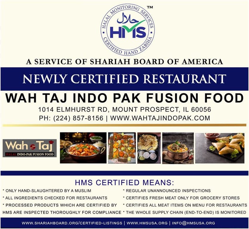 Wah Taj Indo Pak Fusion Food (Mount Prospect) IL