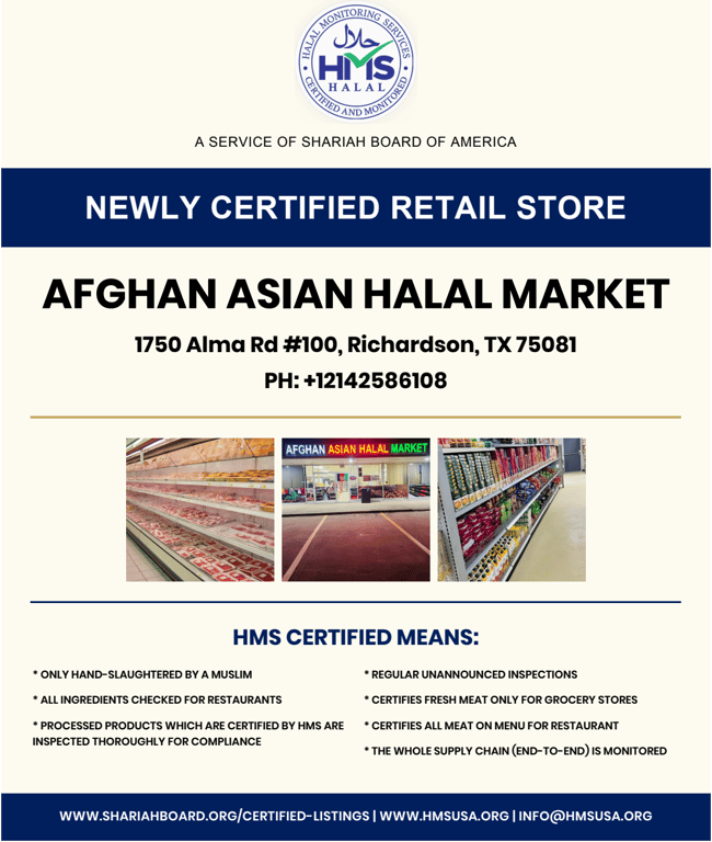 Afghan Asian Halal Market-Certified