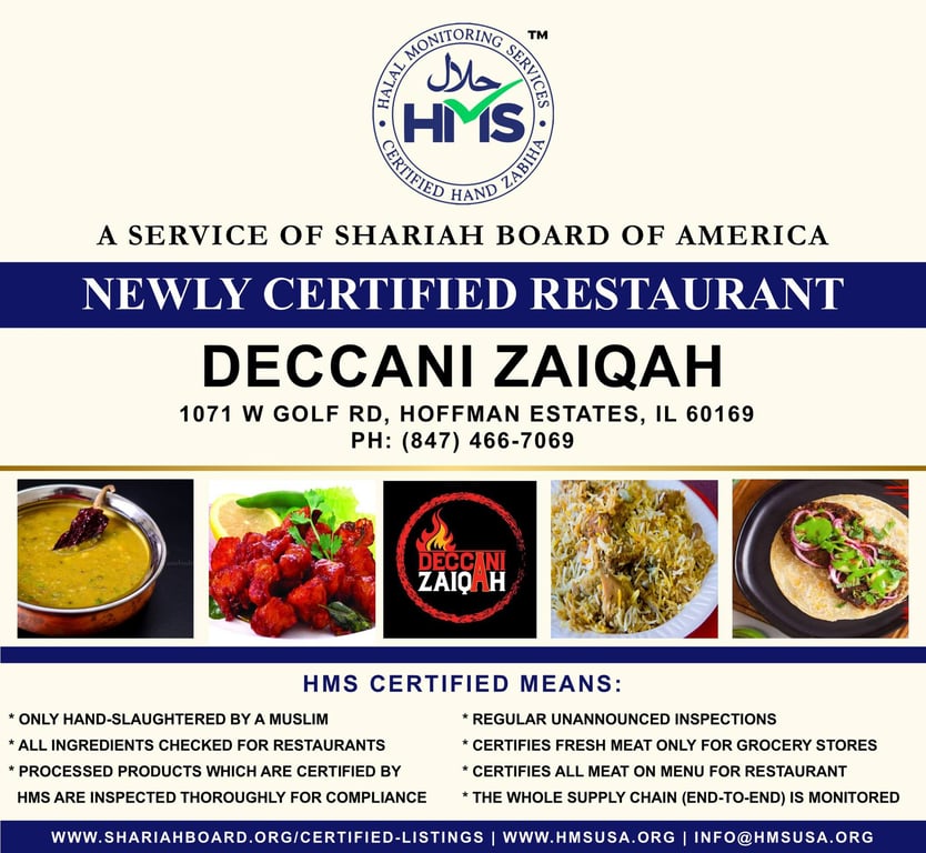 Deccani Zaiqah, Hoffman Estate, (IL)