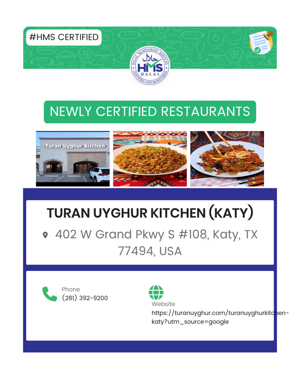 Turan Uyghur Kitchen (Katy)-Certified