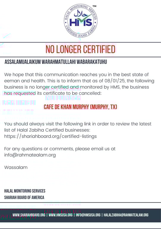 Cafe De Khan Murphy, Murphy (TX)