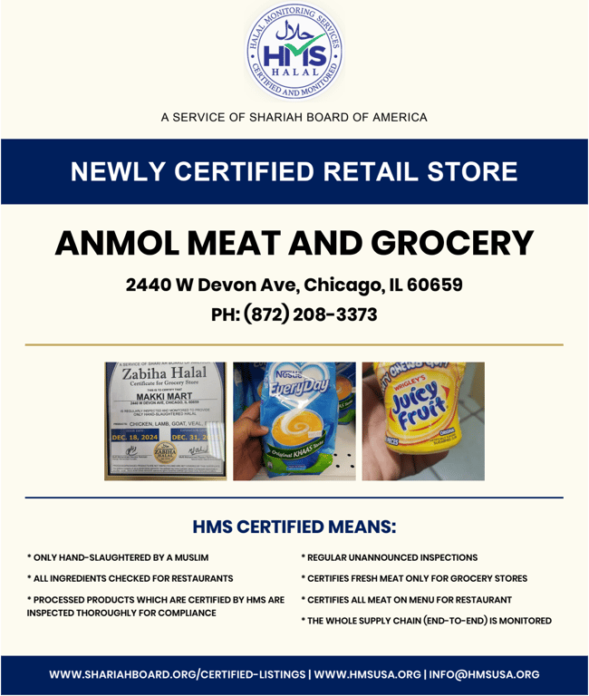 Anmol Meat And Grocery-Certified
