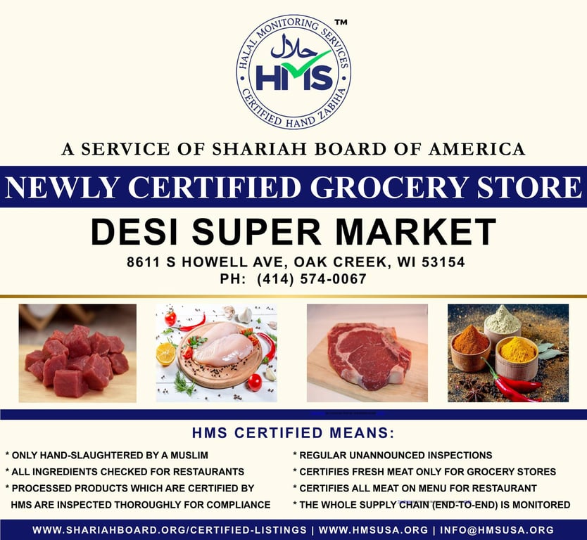 Desi Super Market, Oak Creek, (WI)