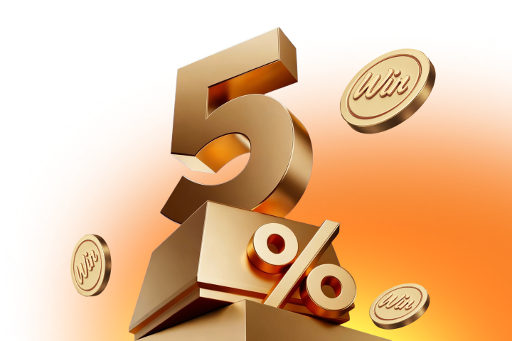 5% bonus on every deposit