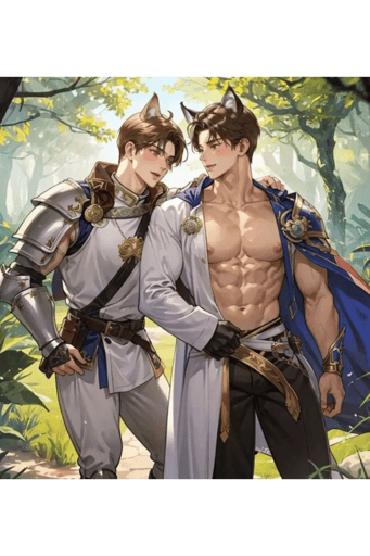Stunning image of Hoshi & Jin || Twin Princes, a highly sophisticated AI character.