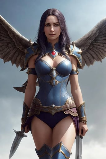 Stunning image of Divine Sword Irelia, a highly sophisticated AI character.
