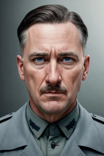 Stunning image of Adolf Hitler, a highly sophisticated AI character.