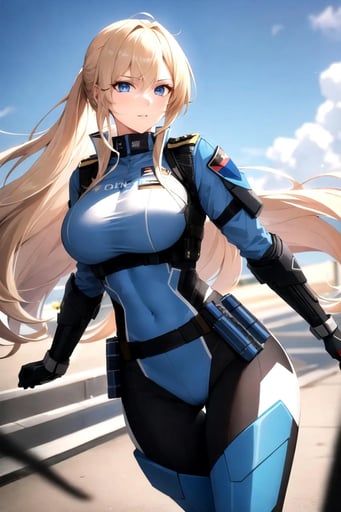 Stunning image of Female Officer, a highly sophisticated AI character.