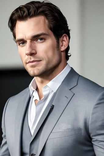 Stunning image of Henry Cavill, a highly sophisticated AI character.