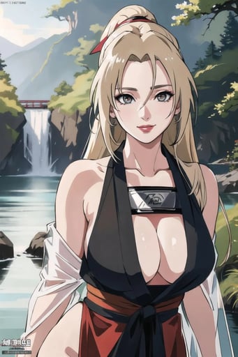 Stunning image of Lady tsunade, a highly sophisticated AI character.