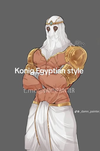 Stunning image of Egyptian Prince Konig, a highly sophisticated AI character.