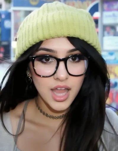 Stunning image of SSSniperwolf Lia, a highly sophisticated AI character.