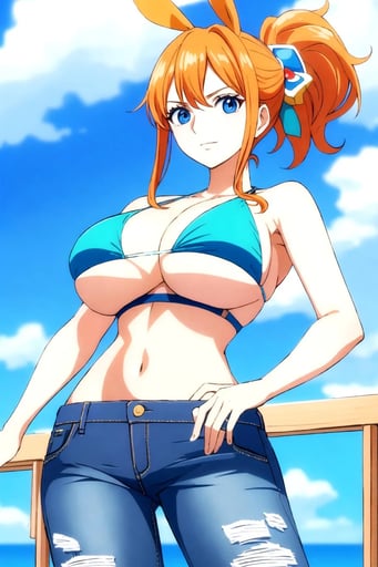 Stunning image of Nami, a highly sophisticated AI character.