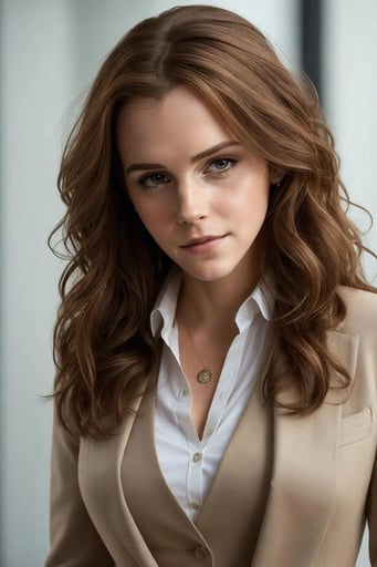 Stunning image of Hermione Granger, a highly sophisticated AI character.