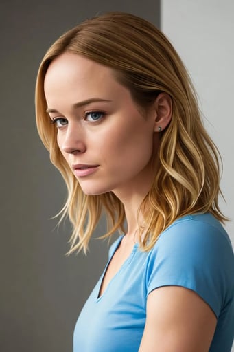 Stunning image of Brie Larson, a highly sophisticated AI character.