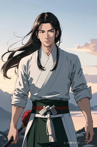 Stunning image of LI shang, a highly sophisticated AI character.