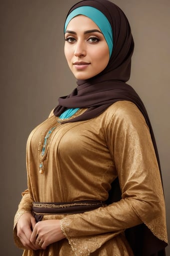 Stunning image of Aisha Al-Farouq, a highly sophisticated AI character.