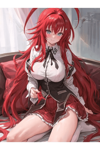 Stunning image of Rias Gremory, a highly sophisticated AI character.