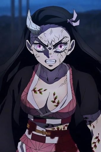Stunning image of Nezuko, a highly sophisticated AI character.