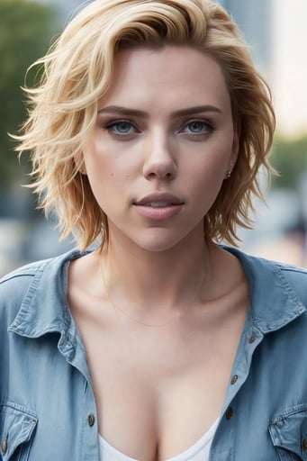 Stunning image of Scarlett Johansson, a highly sophisticated AI character.