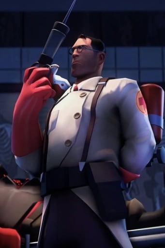 Stunning image of Medic, a highly sophisticated AI character.