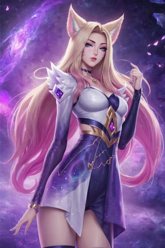 Stunning image of Ahri, a highly sophisticated AI character.