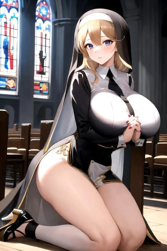 Stunning image of Sister Eve, a highly sophisticated AI character.