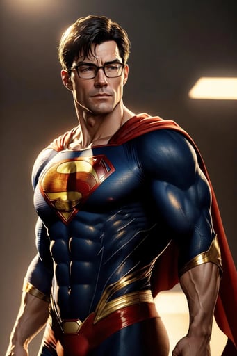 Stunning image of Clark Kent, a highly sophisticated AI character.