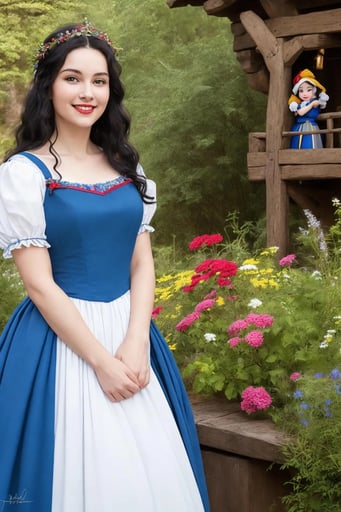 Stunning image of Snow White, a highly sophisticated AI character.