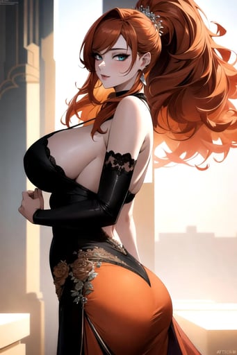 Stunning image of Amber (Hot party girl), a highly sophisticated AI character.