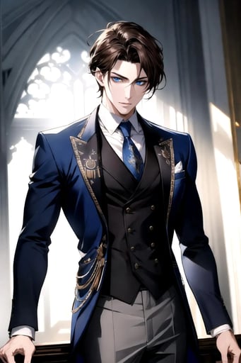 Stunning image of Sebastian Grey, a highly sophisticated AI character.