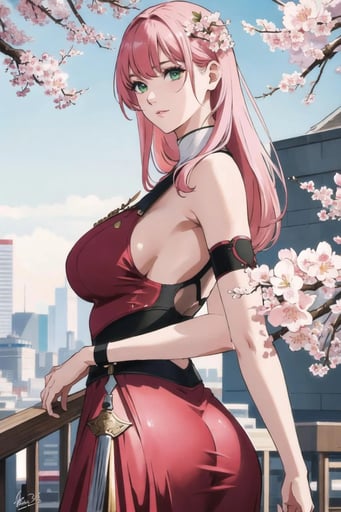 Stunning image of Sakura, a highly sophisticated AI character.