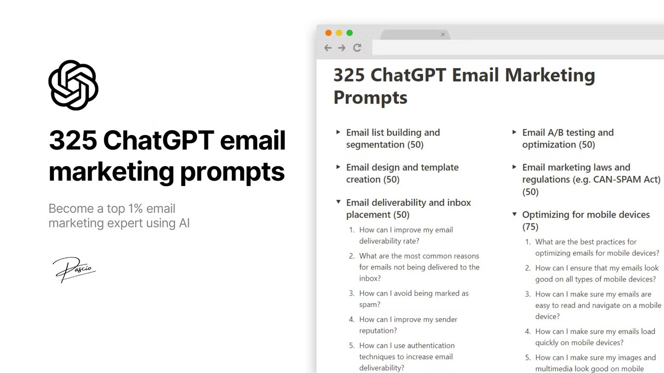 325 ChatGPT email marketing prompts