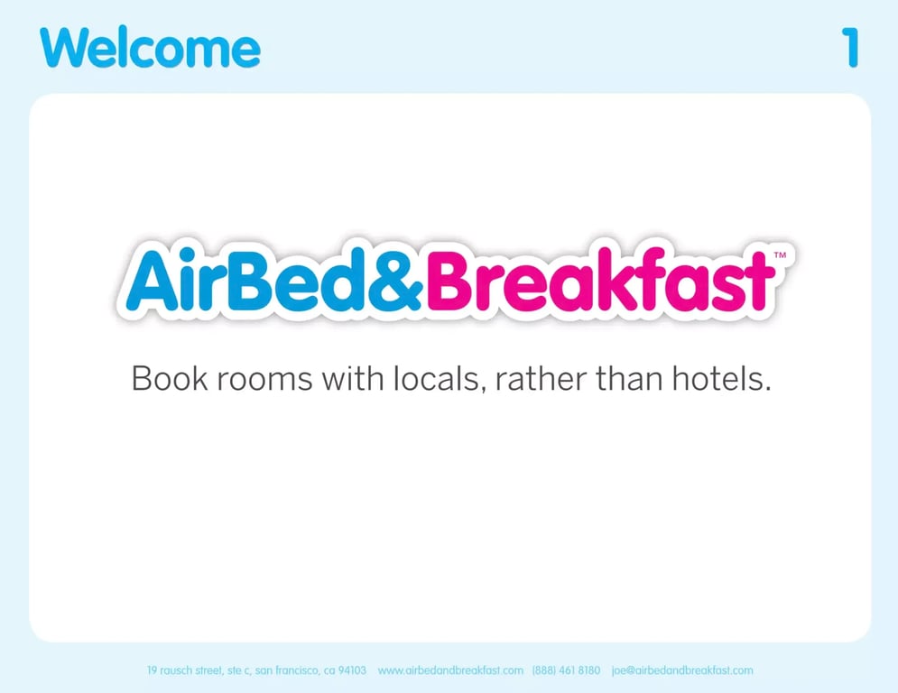 Airbnb Pitch Deck