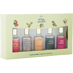 4711 Acqua Colonia Variety 5 PIECE WITH LYCHEE & WHITE MINT & MYRRH & KUMQUAT & WHITE PEACH & CORIANDER & BLOOD ORANGE & BASIL & PINK PEPPER & GRAPEFRUIT AND ALL ARE