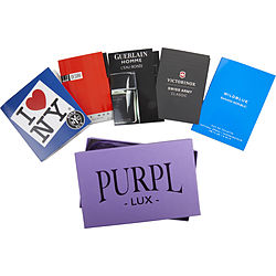 Bond No. Purpl Lux Subscription Box 9 I LOVE NY $GUERLAIN HOMME L'EAU BOISEE $DESIRE $SWISS ARMY $BANANA REPUBLIC WILDBLUE