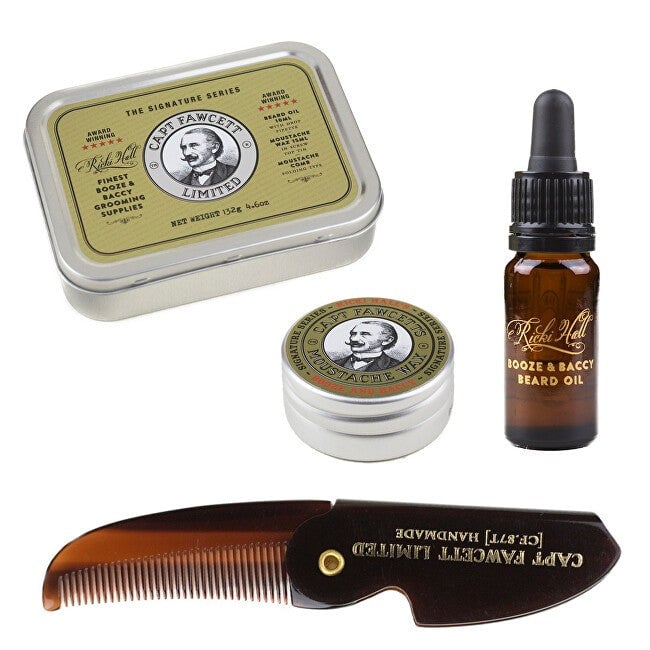 Captain Fawcett Ricki Hall's Beard Kit Oil Moustache Wax