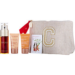  Clarins by Clarins Double Serum and Extra Firming Collection Double Serum Anti Aging Anti Wrinkle Serum Extra Firming Energy Extra Firming Night Double Serum Eye 4pcs Pouch