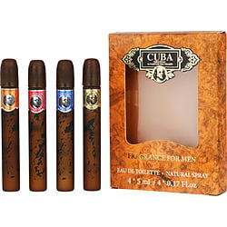 Cuba Variety 4 PIECE VARIETY WITH GOLD RED BLUE & ORANGE & ALL ARE